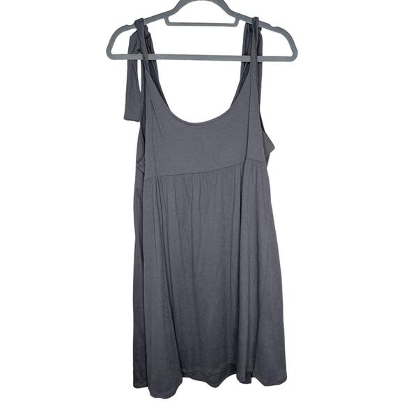 Wild Fable Tank Dress Tie Straps Empire Waist Flowy Gray Size XXL - Picture 5 of 8